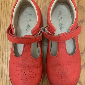 Mini Boden red leather T-bar flats Mary Jane
